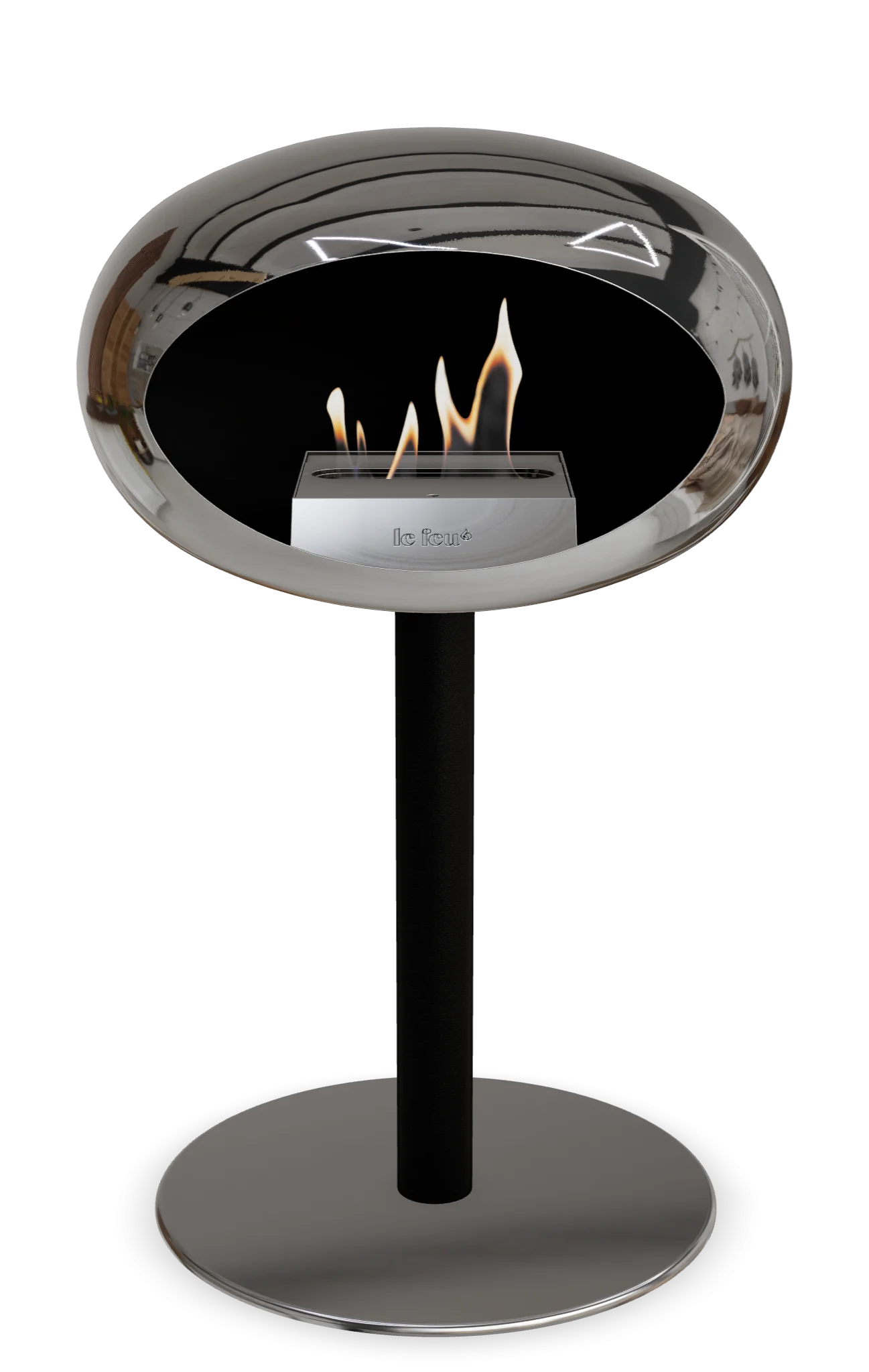 Chromed Silver Ground Steel Low